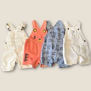 LOT of toddler boy overalls (shorts) 12 months